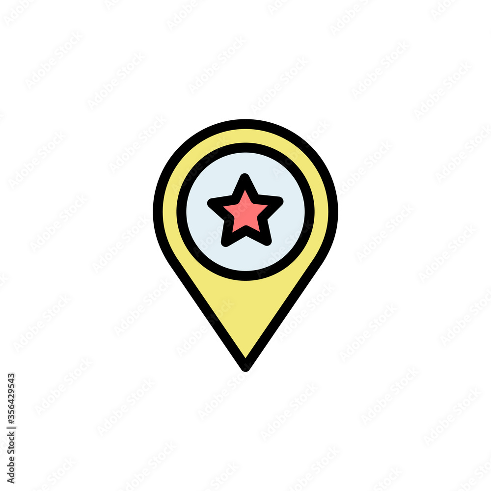 Poster placeholder, star icon. simple color with outline vector elements of navigation icons for ui and ux,