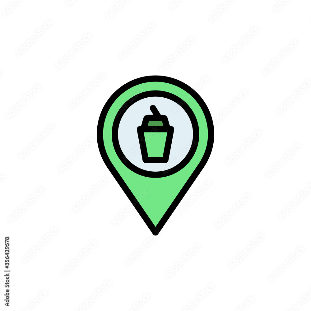 Poster placeholder, drink icon. simple color with outline vector elements of navigation icons for ui and ux