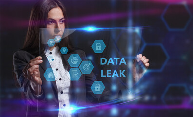 Business, Technology, Internet and network concept. Young businessman working on a virtual screen...
