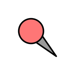 Pin icon. Simple color with outline vector elements of navigation icons for ui and ux, website or mobile application