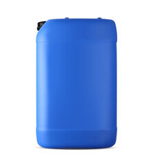 Plain blue plastic gallon container
