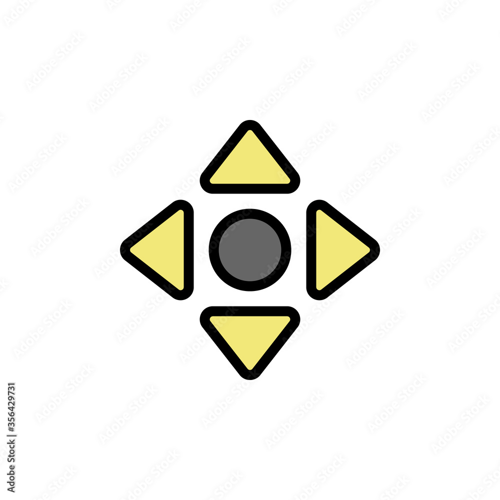 Poster move, map icon. simple color with outline vector elements of navigation icons for ui and ux, website