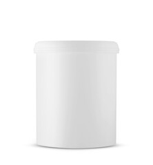 Plain white plastic container mockup