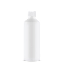 Plain white plastic bottle mockup