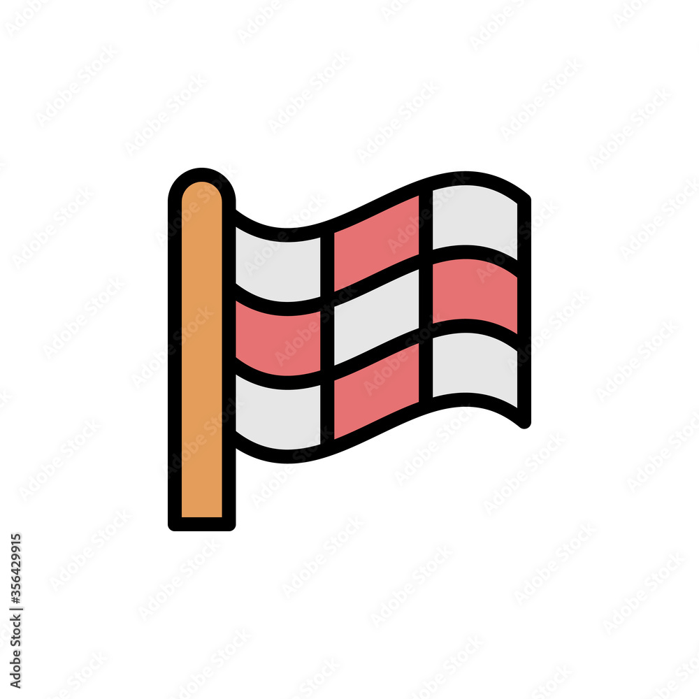 Poster flag icon. simple color with outline vector elements of navigation icons for ui and ux, website or m