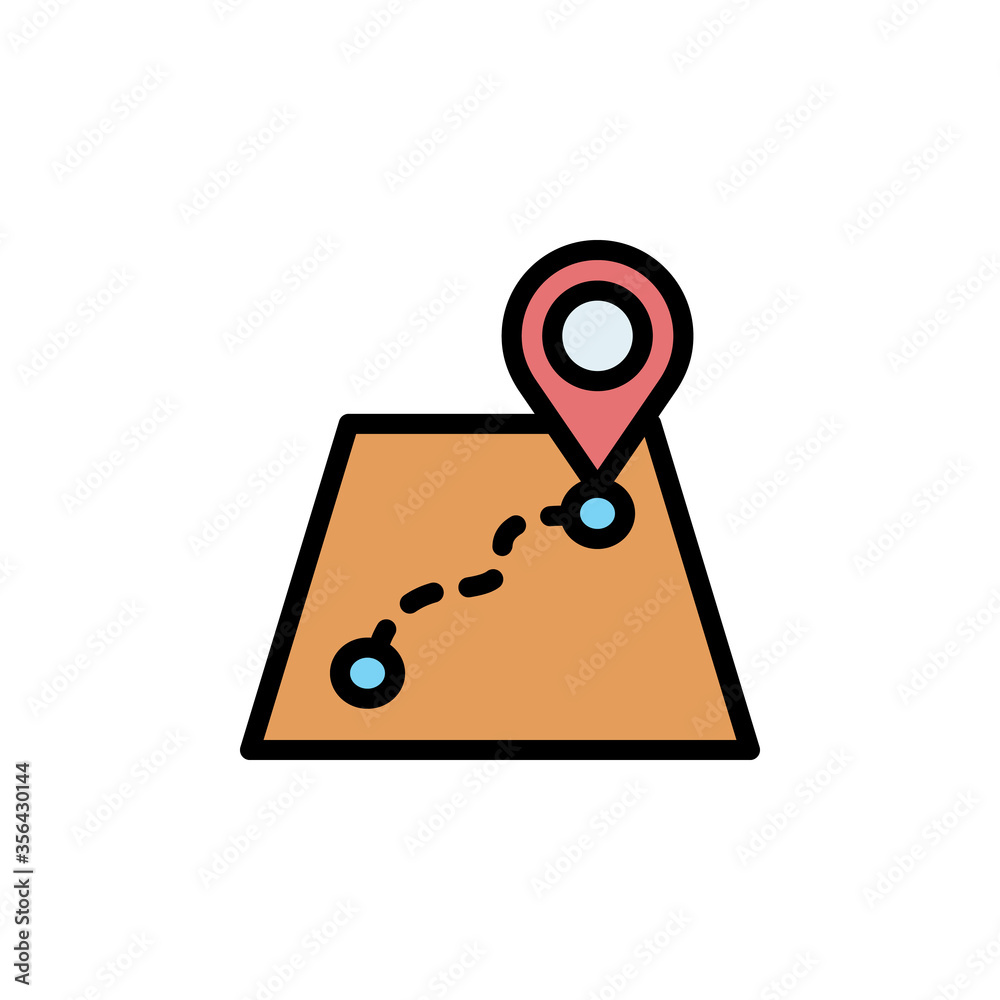 Poster placeholder, map icon. simple color with outline vector elements of navigation icons for ui and ux, 