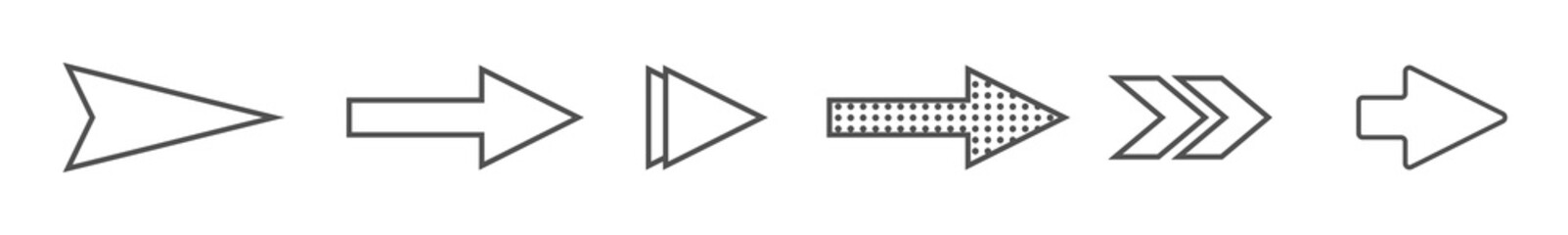 Arrow icon set. Isolated on white background Vector Eps 10