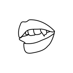 fangs icon design vector template eps10