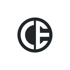 Initial Letter CE Logo Design Vector Template. Creative Linked Alphabetical CE Logo Vector