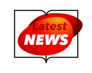 Lates news creative modern icon or catchy banner element