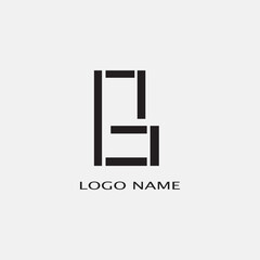 letter b illustration black and white simple logo unique vector design