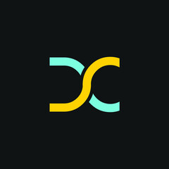 Initial Letter DC Logo Design Vector Template. Creative Linked Alphabetical DC Logo Vector