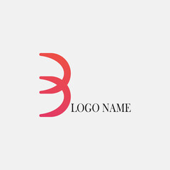 letter b colorful illustrations simple logo unique vector design