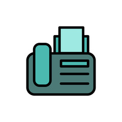 Phone, landline, fax icon. Simple color with outline vector elements of communication icons for ui and ux, website or mobile application