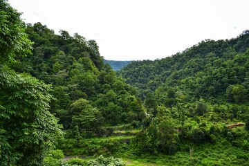 Fototapeta na wymiar Lansdowne Hills view from Tip and Top Point Uttarakhand India