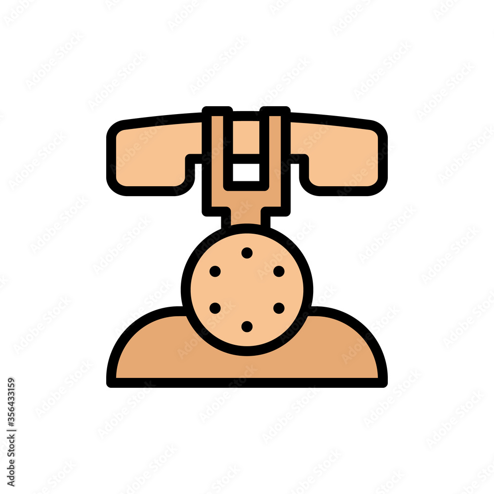 Poster phone, landline icon. simple color with outline vector elements of communication icons for ui and ux