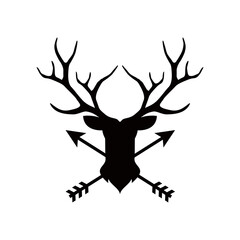 deer silhouette vector illustration