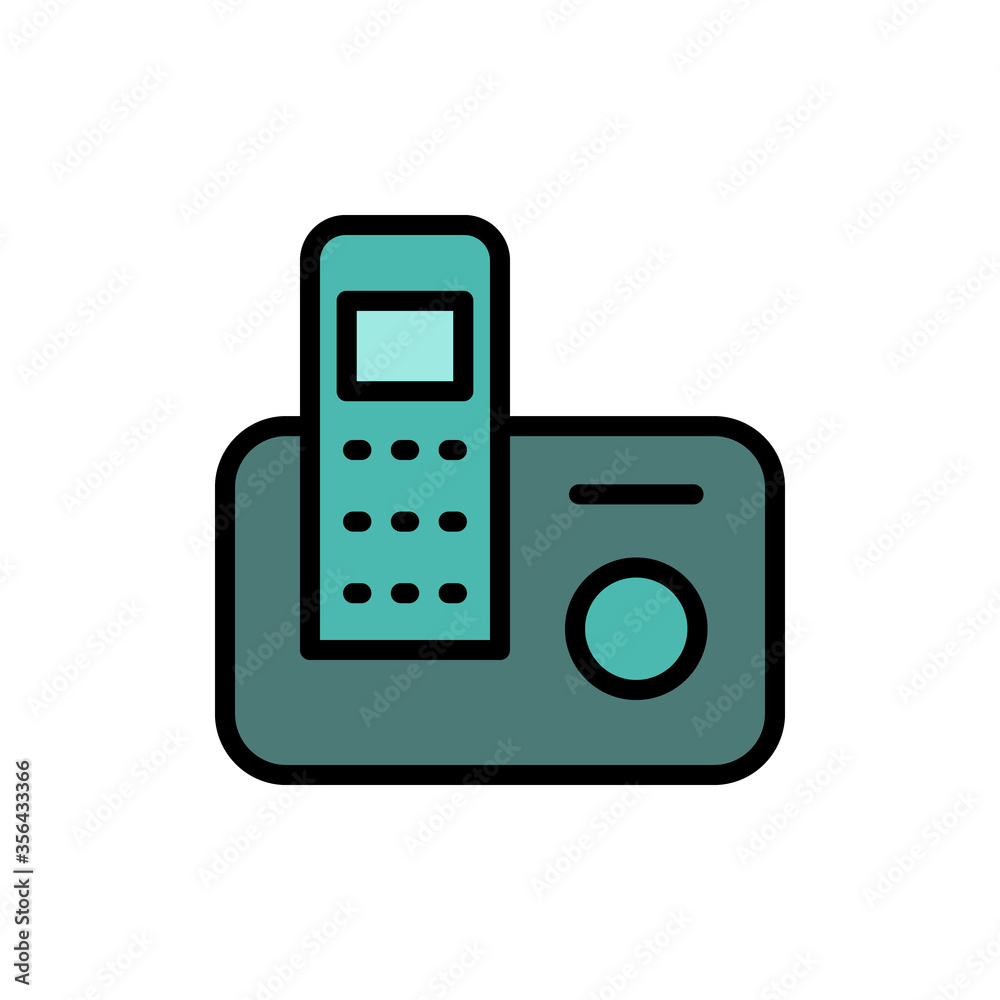 Poster phone, landline icon. simple color with outline vector elements of communication icons for ui and ux