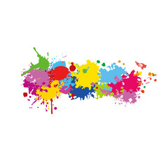 Color splash vector. Color full ink splash vector.