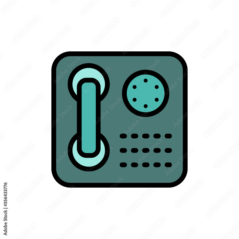 Poster phone, landline icon. simple color with outline vector elements of communication icons for ui and ux