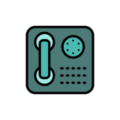 Phone, landline icon. Simple color with outline vector elements of communication icons for ui and ux, website or mobile application