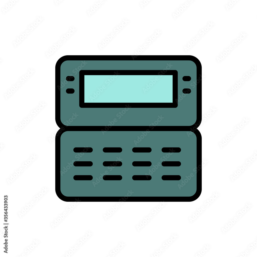 Poster phone, pager icon. simple color with outline vector elements of communication icons for ui and ux, w