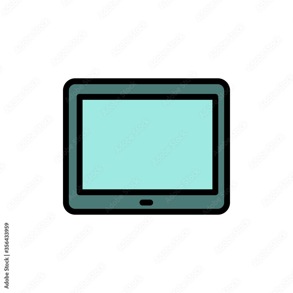 Poster smartphone, technology icon. simple color with outline vector elements of communication icons for ui