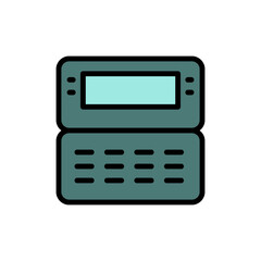 Phone, pager icon. Simple color with outline vector elements of communication icons for ui and ux, website or mobile application