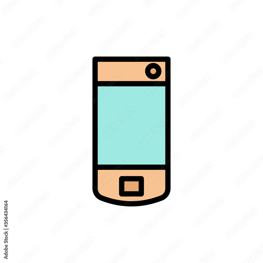 Poster phone, mobile, technology icon. simple color with outline vector elements of communication icons for