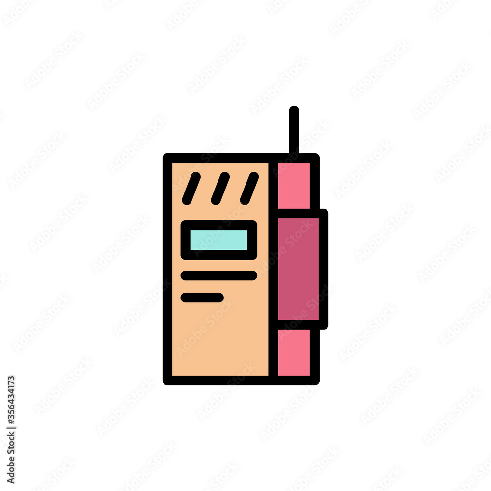 Poster phone, technology icon. simple color with outline vector elements of communication icons for ui and 