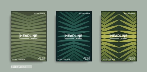 Minimal cover template. Symmetrical composition of color rays. Vector design