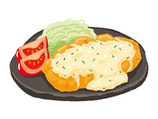 チキン南蛮のイラスト　