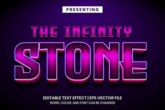 The infinity stone popular movie style editable text effect