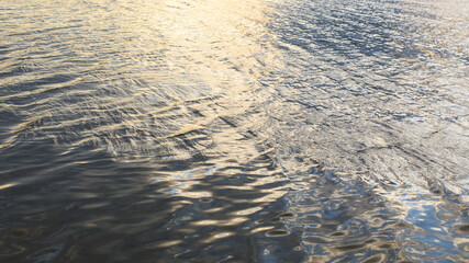Silver water surface