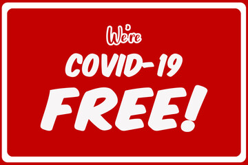 red sale sign covid free