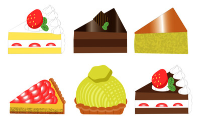 ケーキのイラストセット