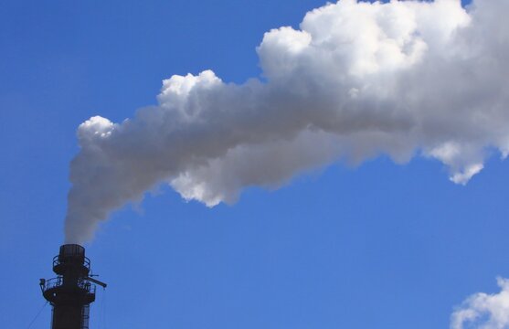 Air pollution from a factory smoke stack