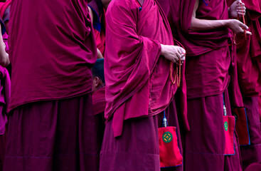 Buddhist monks, Labrang monestrary, Xiahe, China
