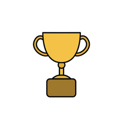 trophy cup icon, vector illustration