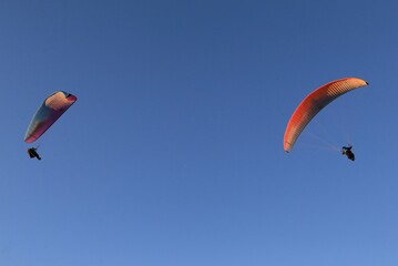 High adrenaline sport paragliding 