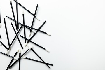 Hygiene for makeup disposable makeup applicator for lips. Virus free makeup. Top view.