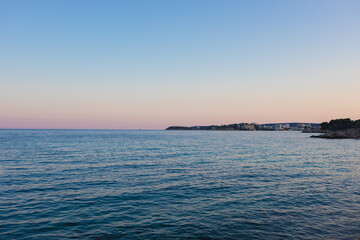 Sunset at Playa Costa d'en Blanes, Mediterranean Sea in Calvia, Mallorca, Balearic Islands.