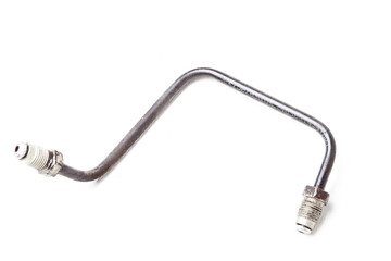 A metal brake pipe is part of the vehicle’s brake system, which supplies brake fluid under pressure to the service brake cylinders or calipers on wheels. Spare parts for sale in auto service.