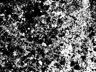 A black and white vector texture of distressed, urban, grungy concrete with aged and weathered damage. Ideal for use as a background texture or for applying grunge effects to your images.