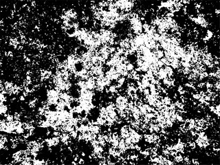 A black and white vector texture of distressed, urban, grungy concrete with aged and weathered damage. Ideal for use as a background texture or for applying grunge effects to your images.