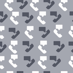 Seamless background with calling and message, vector pattern
