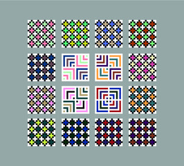 Pixel Art Design Pattern Mosaic