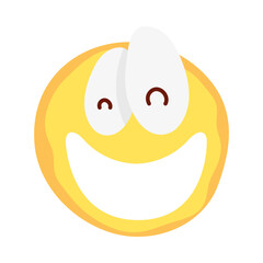 crazy emoji face fools day icon