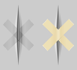 realistic paper cuts with a knife with a transparent background for design vector illustration