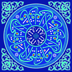 In this Arabic calligraphy article;
"My success is only with the help of Allah," he writes.
It is used in ceramic and tile plate motif, wall panel, poster, mosque wall and decorative purposes.